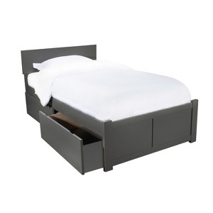 Platform Bed - Storage Drawers & Flat Panel Footboard - Modern Bedroom Furniture - 1 of 1