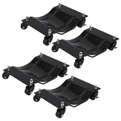 4 Pcs Car Dolly, 6000LBS Load Capacity Wheel Dolly, 12x16Inch Trailer Mover Vehicle Dolly, for Cars, Trucks, Trailers, Motorcycles