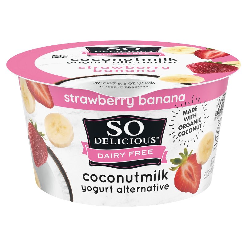 So Delicious Dairy Free Strawberry Banana Coconut Milk Yogurt - 5.3oz Cup, 3 of 10