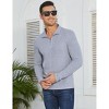 Clearlove Men's Polo Shirt Quarter Zip Up Casual Stretch Lightweight Mock Neck Knitwear - 3 of 4