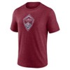 MLS Colorado Rapids Men's Gray Short Sleeve Triblend Chest Logo T-Shirt - 2 of 3