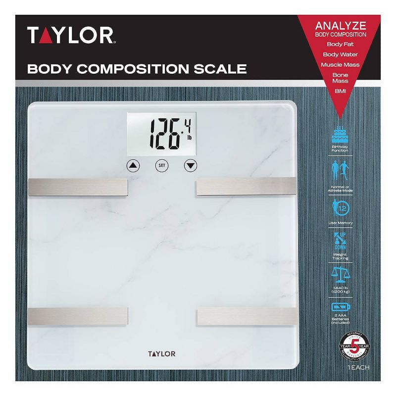 BIA Weight Tracking Digital Scale Marble - Taylor, 6 of 8