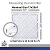 Filter King 17x25x1 Air Filter | 4-PACK | Carbon MERV 8 HVAC Pleated A/C Furnace Filters | MADE IN USA | Actual Size: 16.5 x 24.5 x .75" - 2 of 4
