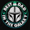 Men's Star Wars: The Mandalorian Grogu and Din Djarin Best Dad in the Galaxy T-Shirt - image 2 of 4