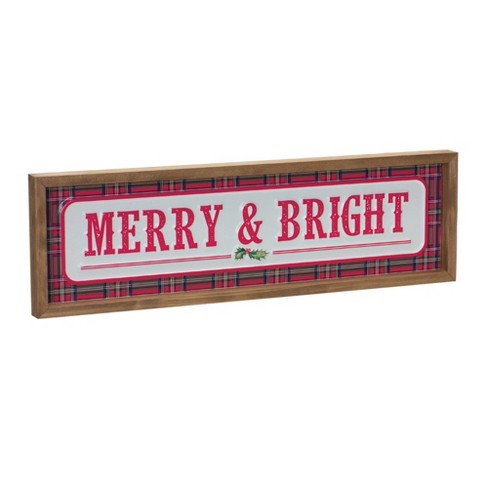 Melrose Merry & Bright Sign 19.75"L - image 1 of 2