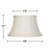 Imperial Shade Creme Large Lamp Shade 13" Top x 19" Bottom x 11" Slant x 11" High (Spider) Replacement with Harp and Finial - 4 of 4