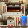 SinCiDo 70" Fireplace TV Stand for 80 Inch TV, Farmhouse TV Stand w/Door & Drawers - 4 of 4