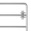 VidaXL Galvanized Steel Field Gate - Secure Livestock Enclosure with Five-Bar Pattern - 4 of 4