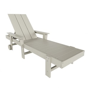 WestinTrends Ashore Modern Reclining Chaise Lounge With Arms & Wheels - 1 of 4