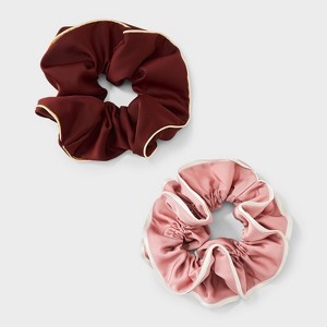 Satin Hair Twister Set 2pc - A New Day™ Pink/Red - 1 of 3