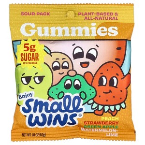 Enjoy Small Wins, Gummies, Sour Pack, Peach, Strawberry, Green Apple, Watermelon-Lime, 1.8 oz - 1 of 4
