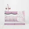 Bacati - Jungle Safari Girls Lilac/Coral Solid Crib Rail Guard Cover set of 2 Small Side - 3 of 4