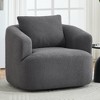 KWPZQEB 360 Degree Swivel Chair, Teddy Fleece Swivel Barrel Chair with Soft Pillow, Comfy Single Sofa, Accent Reading Chair for Living Room,Apartment - 2 of 4