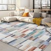 Washable Geometric Rug Non-Slip Modern Abstract Rug Boho Accent Rug - 2 of 4