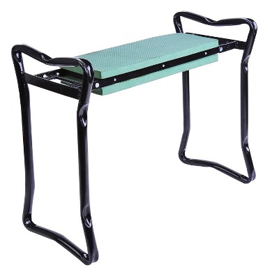 Outsunny Padded Garden Kneeler and Seat Bench Padded Foldable Garden Stool Green