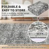 9x12 Grey Large Washable Area Rug, Vintage Oriental Floral Carpet, Ultra-Thin Soft Low Pile Non-Slip Non-Shedding Floor Cover for Bedroom, Office - 4 of 4