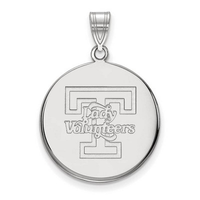 Black Bow Jewelry 10k White Gold Tennessee Volunteers NCAA Large Pendant