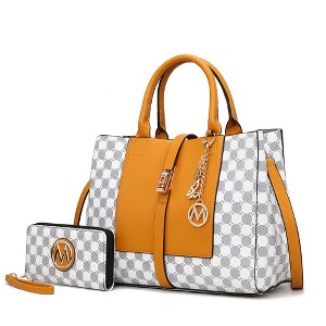 MKF Collection Yuliana Circular Print Satchel Bag with Wallet by Mia K - 1 of 4