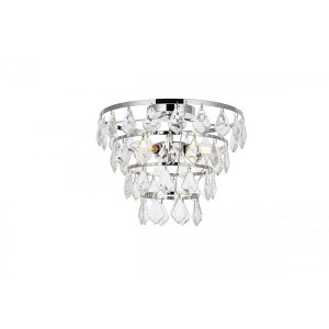 Elegant Lighting Ella 16 inch flush mount in chrome - 1 of 4