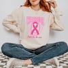 Simply Sage Market Women's Pink Ribbon Warrior Long Sleeve Garment Dyed Tee - 2 of 3