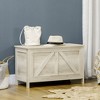 30" Farmhouse Storage Bench, Lift Top Storage Chest with Safety Hinge to Open Up 100Degreeen Trunk for Bedroom, Entryway, Living Room - 2 of 4