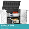 Gulches 880L Outdoor Storage Box - 233G Capacity with Lockable Top & Front Access, Weather-Resistant Design,Black and White - 2 of 4