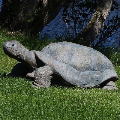 Todd the Tortoise Large Brown Poly-Concrete Garden Statue
