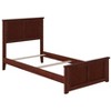 AFI Furnishings Madison Twin Traditional Bed with Matching Footboard and Turbo Charger in Walnut - 2 of 4