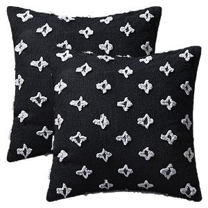 REGALWOVEN Jacquard Pattern Decoration Throw Pillow Cover for Modern Home Sofa Bed 2 Pcs - 1 of 4