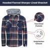Galaxy Matix Men's Hooded Flannel Faux Sherling Lined Shacket - 2 of 4
