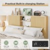Queen/King Size Bed Frame with 4 Storage Drawers,No Box Spring Needed/Noise Free/All-Metal Support,Natural Oak - 4 of 4