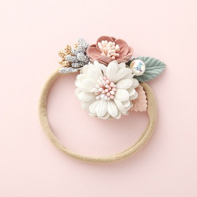 MyKids-Usa Baby Floral Decoration Design Elastic Hair Rope