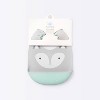 Silicone Bibs with Decal - Cloud Island™ Gray Fox & Green Arrows - image 4 of 4