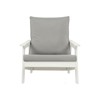 Outdoor Loveseat, Sofa Chair with Cushion, HIPS Frames, Stainless Steel Hardware, Comfortable Armrests Garden Sofa Furniture for Porch, Balcony White - 2 of 4