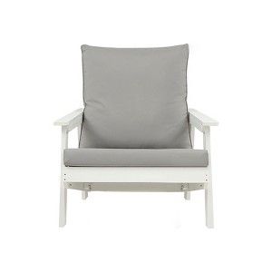 Outdoor single, Sofa Chair With Cushion,Stainless Steel Hardware, Comfortable Armrests Garden Sofa Furniture,abstract,white,29.92in,2.49ft - 1 of 4