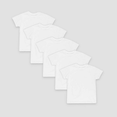 Hanes Toddler Boys 5pk Crew T shirt White Target