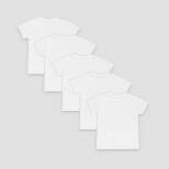 Hanes Toddler Boys' 5pk Crew T-Shirt - White
