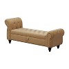 NicBex 64.5" Velvet Storage Ottoman Bench,Foot Stool with Sturdy Wood Legs,End of Bed Bench with Nails,Storage Bench for Bedroom&Living Room - 2 of 4