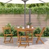 vidaXL Folding Garden Table 43.3" Solid Acacia Wood - 2 of 4