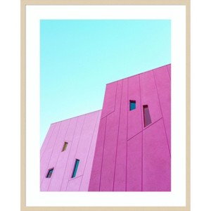 Amanti Art Saguaro Hotel Pink Building Walls by Tom Windeknecht Wood Framed Wall Art Print - 1 of 4