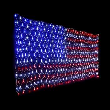 Joiedomi LED American Flag Net Lights 2 Packs