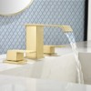 Cobbe Brushed Gold Bathroom Sink Faucet 3-Hole Double Handle Widespread Faucet with Pop-up Drain and Supply Hoses - 3 of 4
