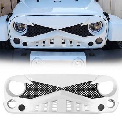 American Modified Hawke Front Grille Cover Compatible With Jeep Wrangler, Jk/jku, Rubicon, And Sahara Sport 2007 To 2018 Models, White: Target