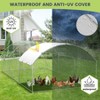 Large Metal Chicken Coop with Waterproof & UV-Resistant Cover – Walk-In Poultry Cage with Lockable Door, Dome Roof, 9.8×13.1×6.6 ft - 4 of 4