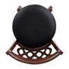 38.00"Comfortable Swivel Pub Height Chair 1pc Design Back Dark Cherry Finish Faux Leather Upholstery Solid Wood Furniture,Cherry - 4 of 4