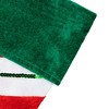 Northlight 18" Green and Red Velvet Sequin Stripe Stocking - 3 of 4