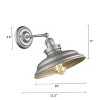 Chloe Lighting Samuel Industrial-Style 1 Light Silver Painted Indoor Wall Sconce 10" Wide - 4 of 4