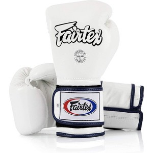 Fairtex BGV9 Mexican Style White Blue Muay Thai Boxing Glove - Heavy Hitter - 1 of 4