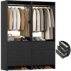 Aheaplus 24'' Freestanding Closet Organizer System with Hanging Rods and Drawers - 2 of 4