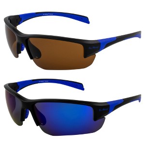 2 Pairs of Global Vision Eyewear Samson 3 Safety Motorcycle Glasses with Brown, Blue Lenses - 1 of 4